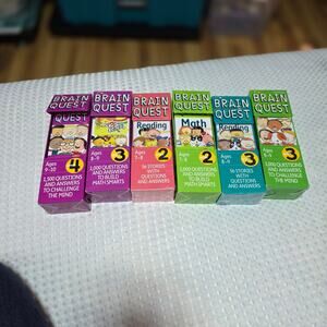 BRAIN QUEST 6 BOXES OF TEACHING CARDS FUN 
QUESTION ANSWERS